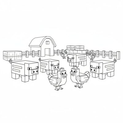 Minecraft – Farm Animals: Pigs and Chickens