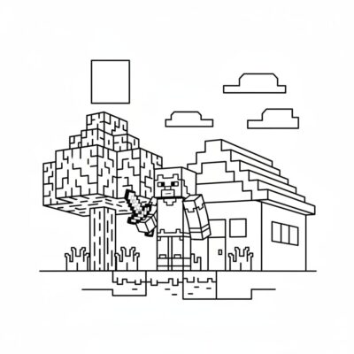 Minecraft Coloring Book for Printing