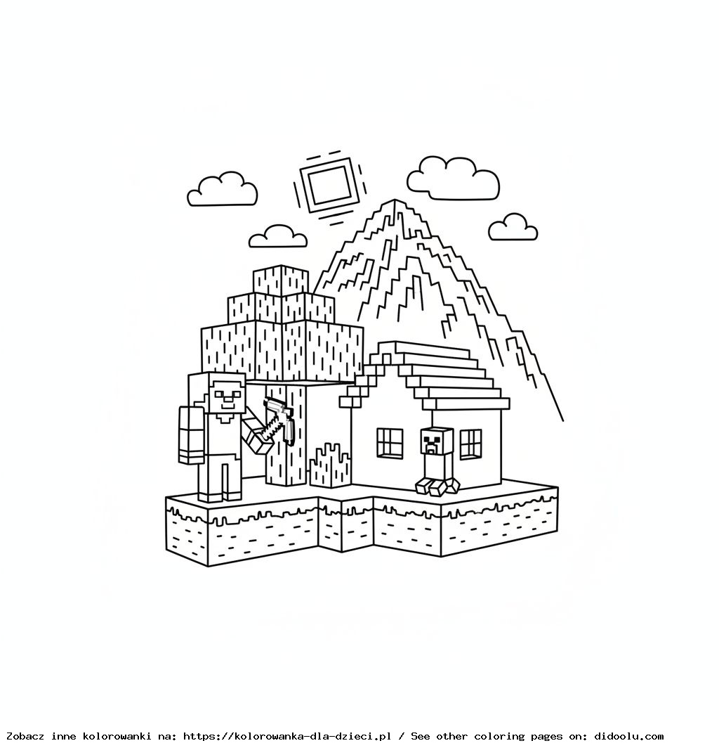 Coloring Book: Minecraft Coloring Book for Kids