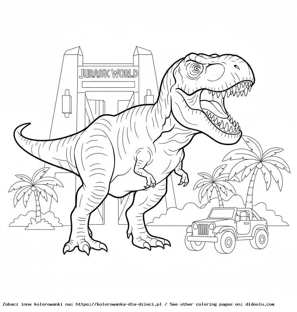 Dino Adventure Coloring Book for Kids