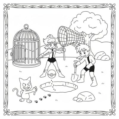 Coloring Book: POKEMON – Team Rocket is Planning an Ambush