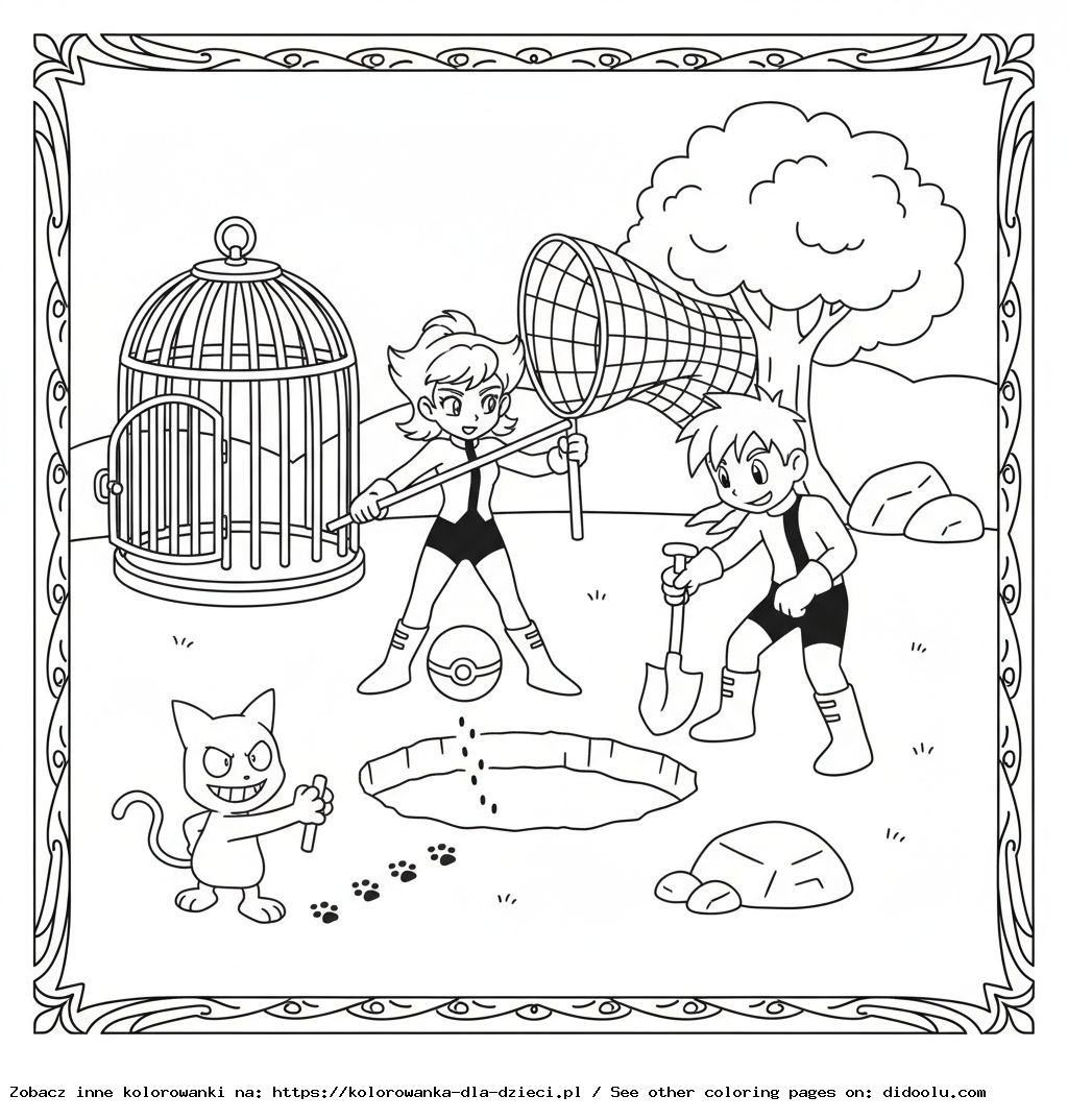 Coloring Book: POKEMON – Team Rocket is Planning an Ambush