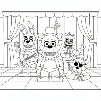 Five Nights At Freddy’s Coloring Pages