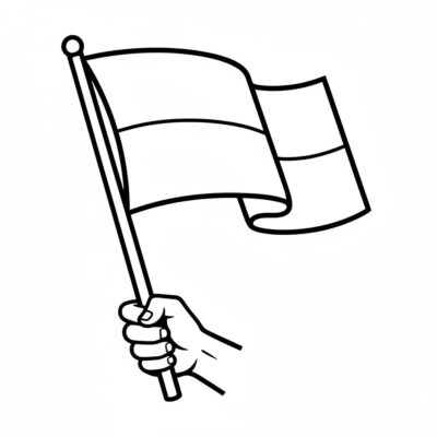 Poland Flag Coloring Page