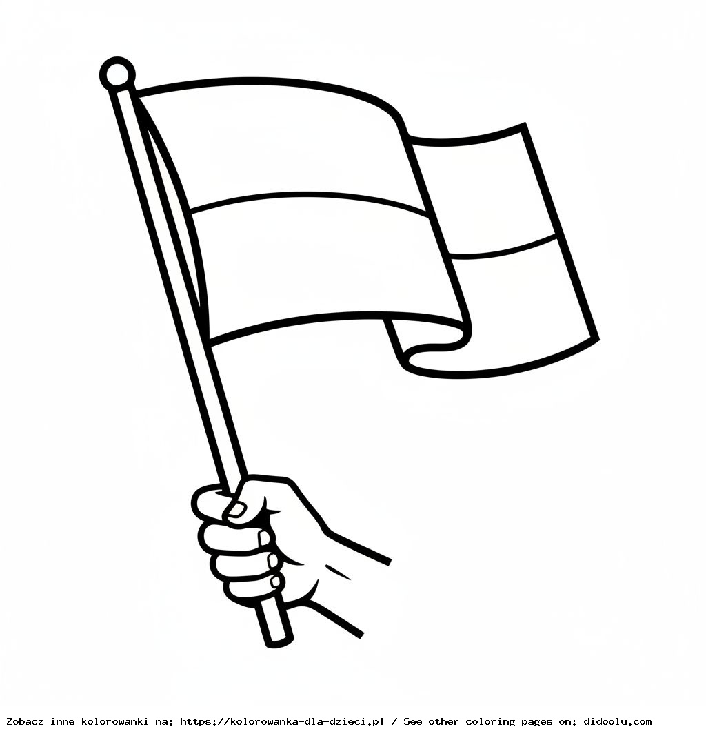 Poland Flag Coloring Page