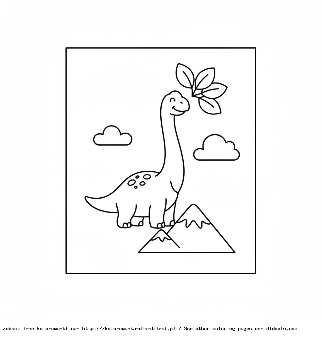 Printable Dino Coloring Sheet for Kids