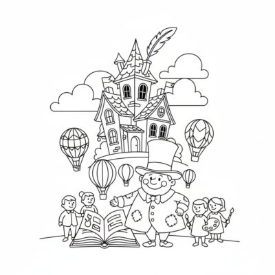 Mr. Kleks Academy Coloring Book