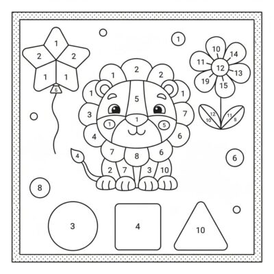 Number Coloring Pages for Kids