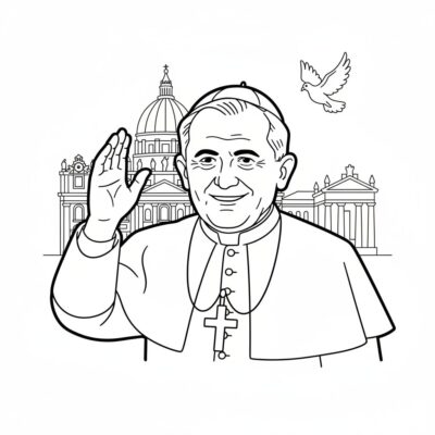 Pope John Paul II Kids Coloring Adventure