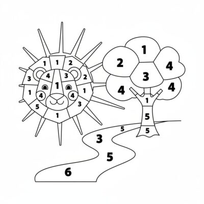 Paint by Numbers Coloring Book