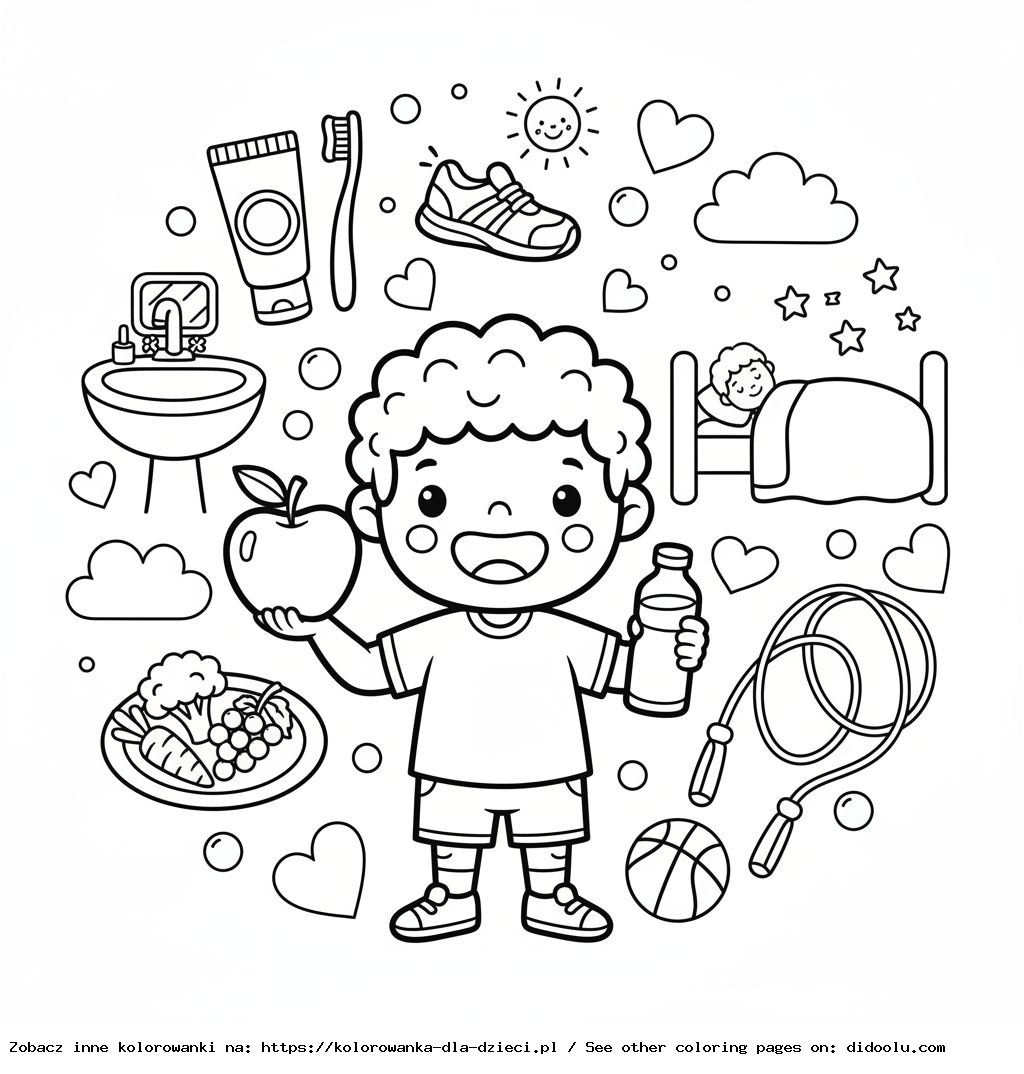 Coloring Book: Health Coloring Pages for Kids