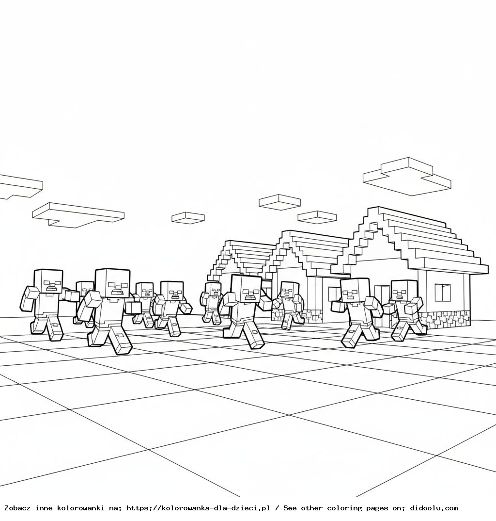 Coloring Book: Minecraft – Zombies Are Coming to the Village