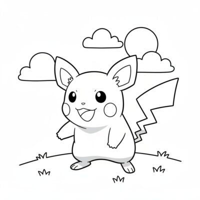 Pokemon Raichu Coloring Pages