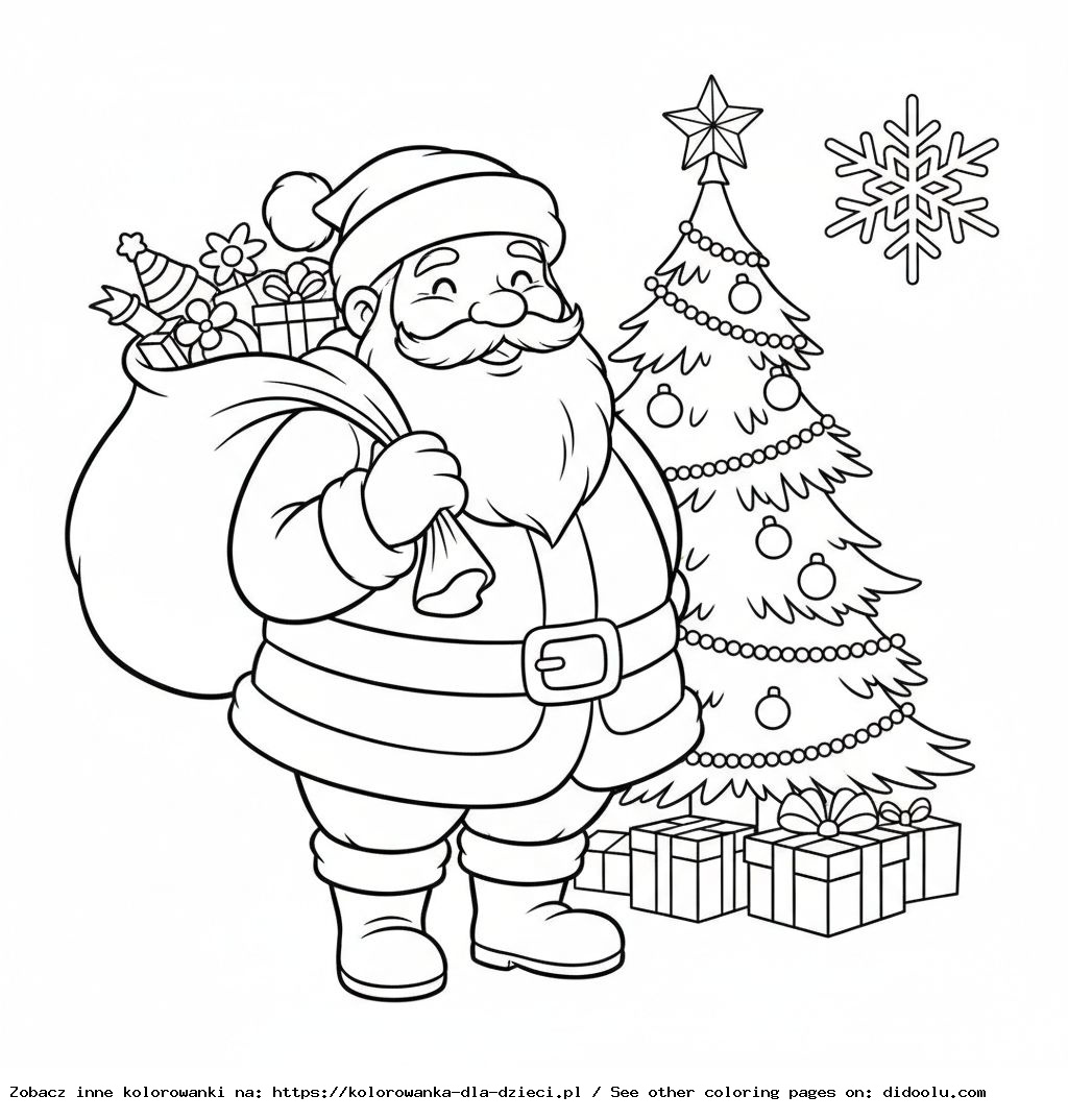 Coloring Book: Christmas Coloring Pages for Kids – Santa Claus