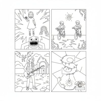 Stranger Things Coloring Pages