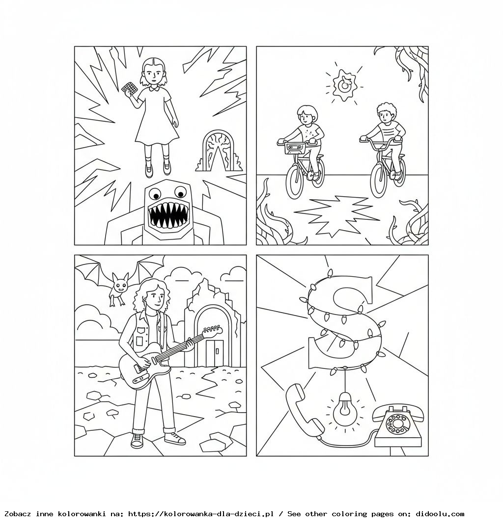 Stranger Things Coloring Pages