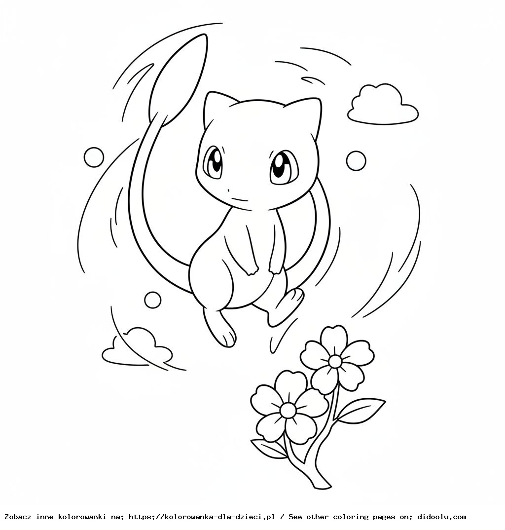 Coloring Book: POKEMON – Mew Soars in the Air