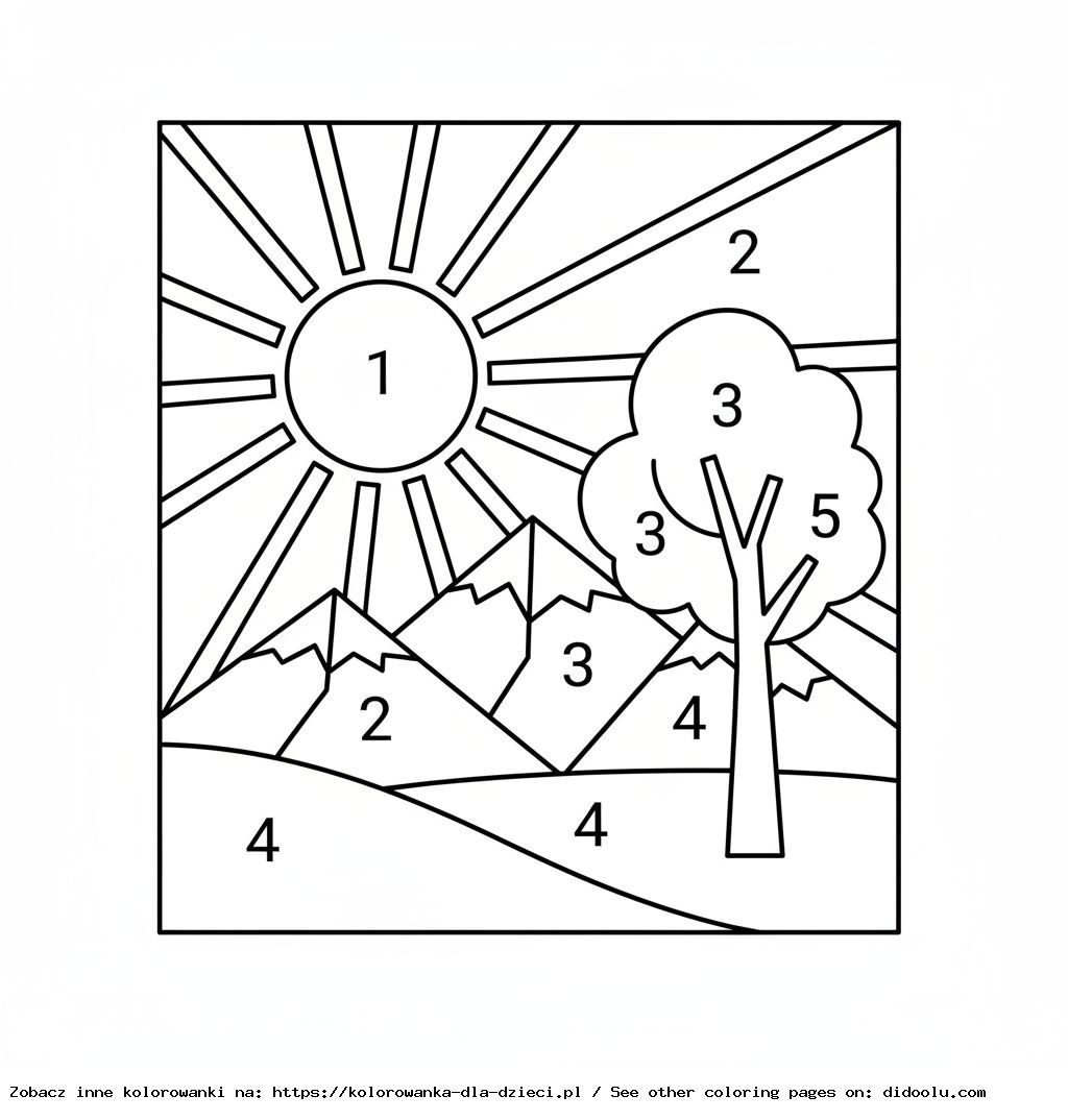 Color-by-Numbers Printable Pages for Kids