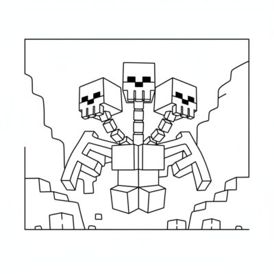 Minecraft Wither Coloring Pages