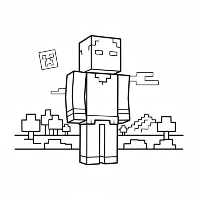 Minecraft Herobrine Coloring Book