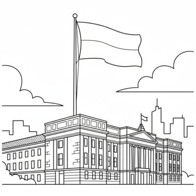 Coloring Book: Polish Flag Coloring Book for Kids