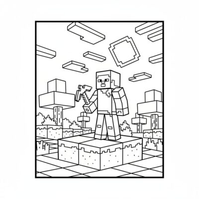 Minecraft Coloring Page for Printing