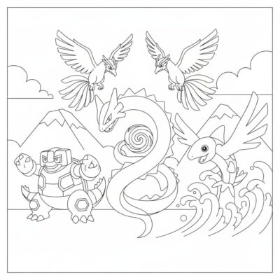 Legendary Pokemon Coloring Pages