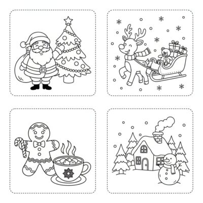 Coloring Book: Christmas Coloring Pages for Kids to Print