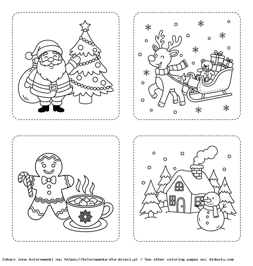 Coloring Book: Christmas Coloring Pages for Kids to Print
