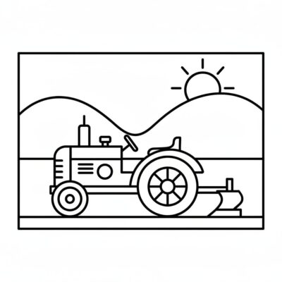 Farm Tractor Coloring Fun for Kids