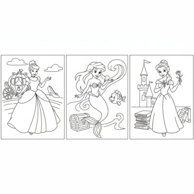 Fairytale Princess Coloring Pages for Kids