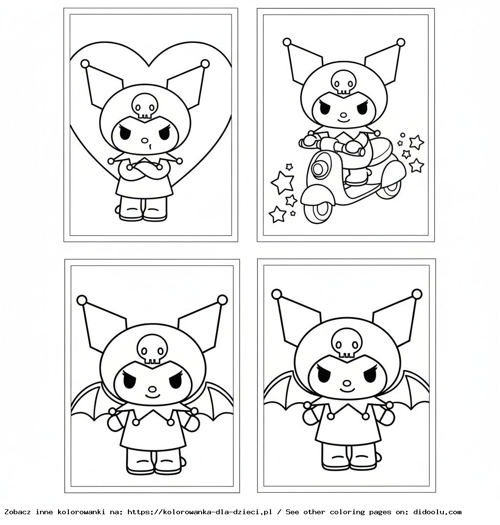 Kuromi Coloring Pages for Printing