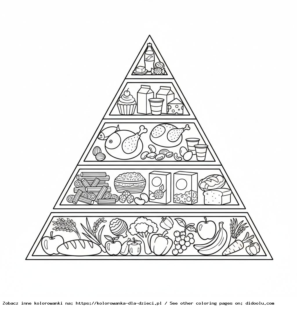 Healthy Kids Food Pyramid Coloring Book
