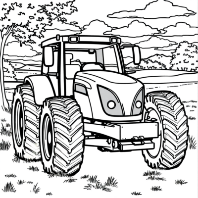 Coloring Book: Tractor Coloring Book