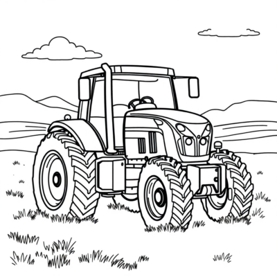 Coloring Book: Tractor Coloring Book for Kids