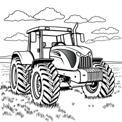 Tractor Coloring Page to Print