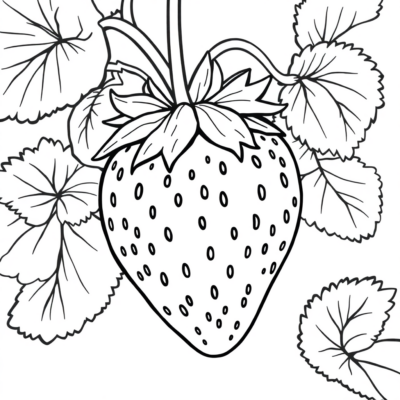 Strawberry Coloring Book