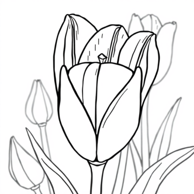 Tulip Coloring Book