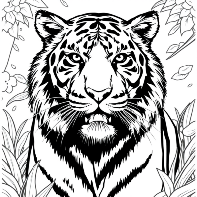 Tigers Coloring Book