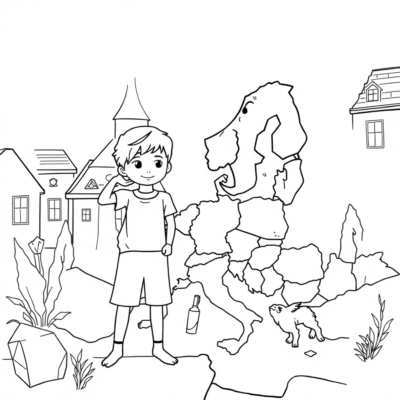 Coloring Book: European Union for Kids