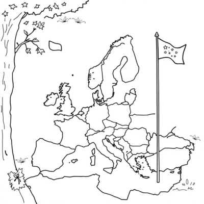 Coloring Book: European Union Coloring Pages for Kids