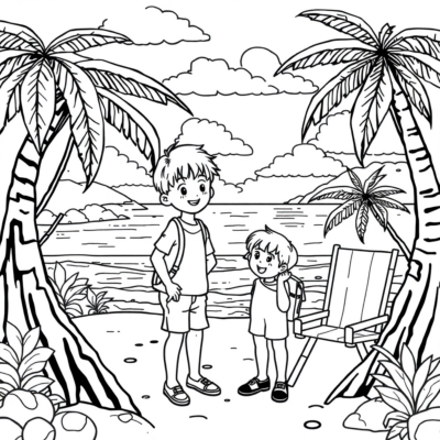 Coloring Book: Vacation Coloring Book for Kids