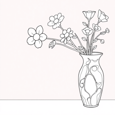 Coloring Book: Vase Coloring Book for Kids