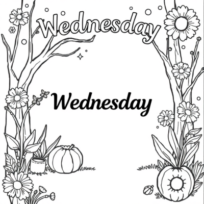 Wednesday Coloring Book