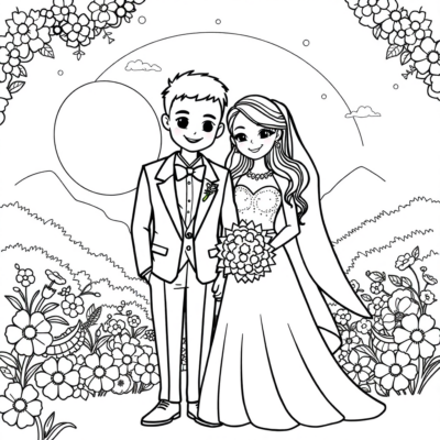 Coloring Book: Wedding Coloring Pages for Kids PDF