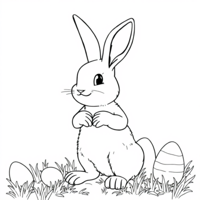 Springtime Egg Hunt Coloring Book for Kids