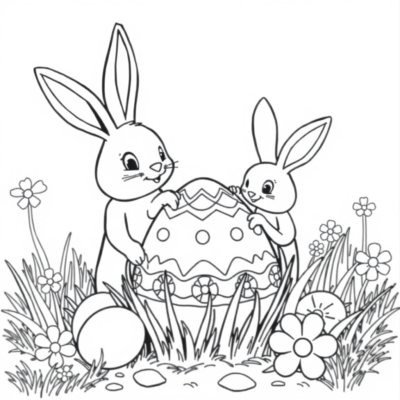 Coloring Book: Easter Egg Coloring Book for Kids