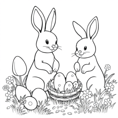 Coloring Book: Easter Coloring Pages for Kids