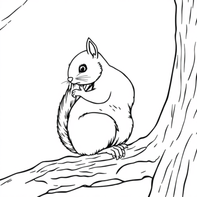Squirrels Coloring Book