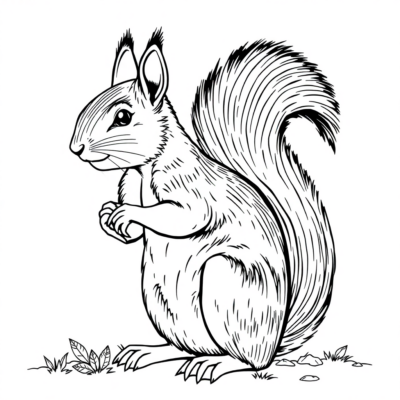 Coloring Book: Squirrels Coloring Book